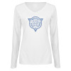 Thumbnail image for  Womens White Long Sleeve V Neck Tee
