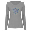 Thumbnail image for  Womens Grey Long Sleeve V Neck Tee 