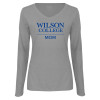 Thumbnail image for  Womens Grey Long Sleeve V Neck Tee 
