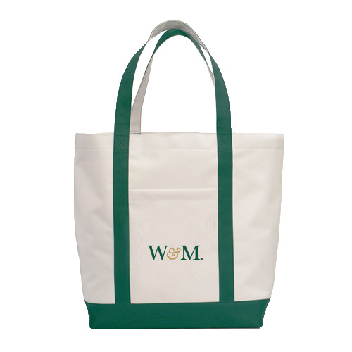  Contender White/Green Canvas Tote - W&M