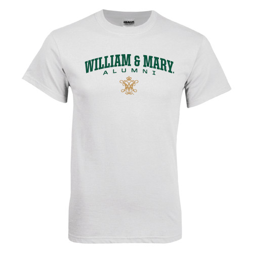 White T Shirt - Arched Collegiate William & Mary Alumni