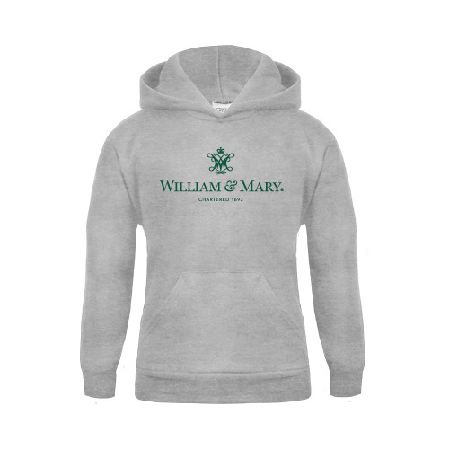  Youth Grey Fleece Hood - Chartered Logo