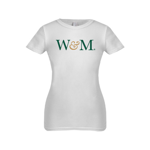  Next Level Girls White Fashion Fit T Shirt - W&M