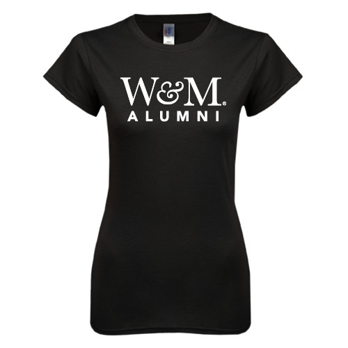  Next Level Womens Black Boyfriend Tee - W&M Alumni