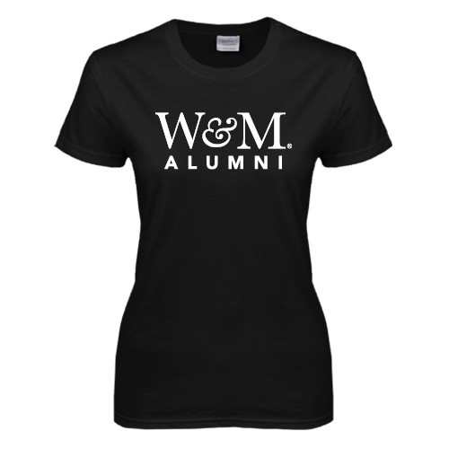  Womens Black Short Sleeve Tee - W&M Alumni