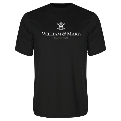  Black Performance Tee - Chartered Logo