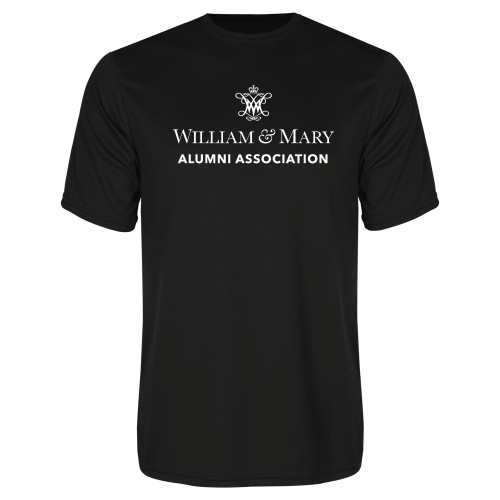  Black Performance Tee - Alumni Association Stacked