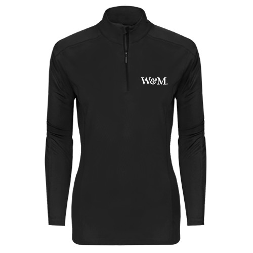  Syntrel Womens Black Interlock 1/4 Zip - W&M