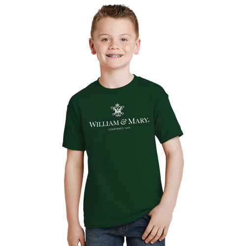  Youth Dark Green T-Shirt - Chartered Logo