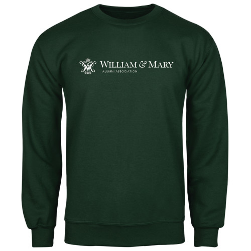  Dark Green Fleece Crew - Alumni Association Flat