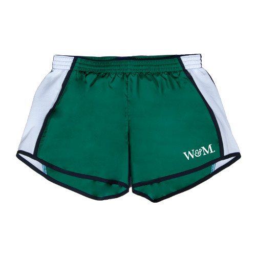  Womens Dark Green/White Team Short - W&M