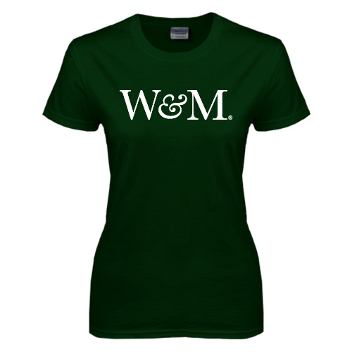  Womens Dark Green Short Sleeve Tee - W&M