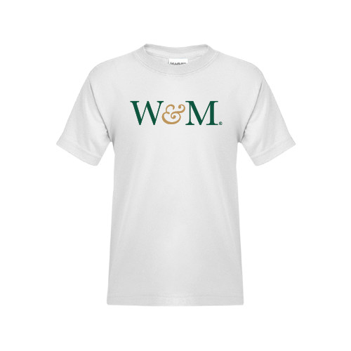  Youth White T Shirt - W&M