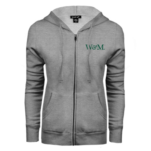  ENZA Womens Grey Fleece Full Zip Hoodie - W&M