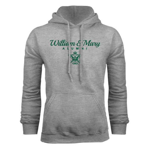  Grey Fleece Hoodie - William & Mary Script Alumni