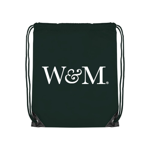  Dark Green Drawstring Backpack - W&M