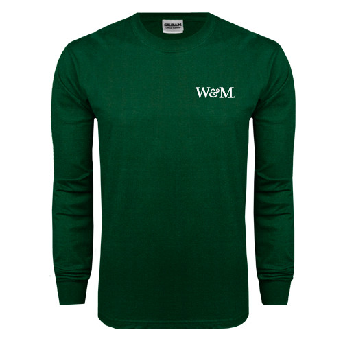  Dark Green Long Sleeve T Shirt - W&M