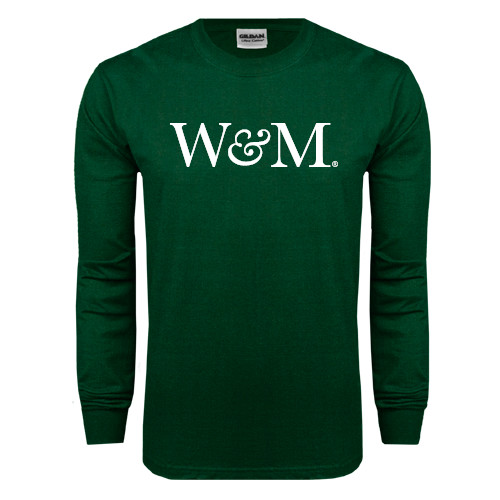  Dark Green Long Sleeve T Shirt - W&M