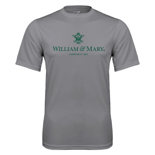  Grey Concrete Performance Tee - Chartered Logo