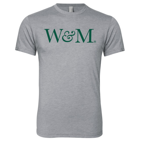  Next Level Heather Grey Triblend Tee - W&M
