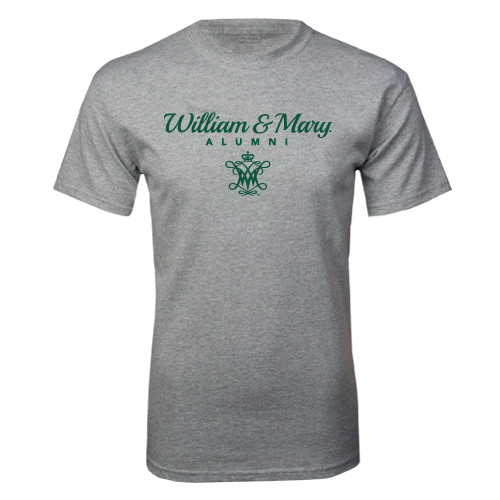  Grey T Shirt - William & Mary Script Alumni