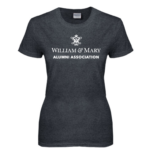  Womens Dark Heather Short Sleeve Tee - Alumni Association Stacked