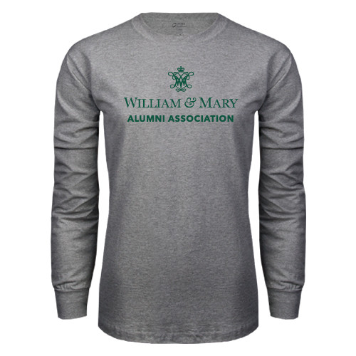  Grey Long Sleeve T Shirt - Alumni Association Stacked