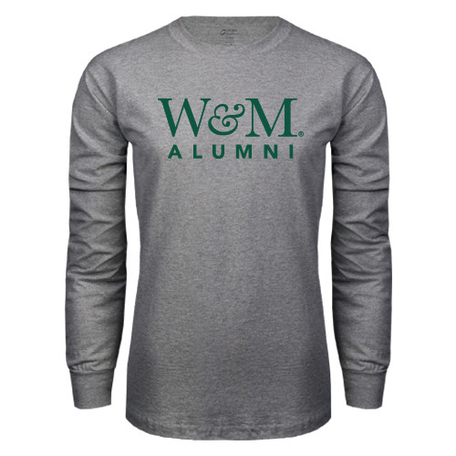  Grey Long Sleeve T Shirt - W&M Alumni