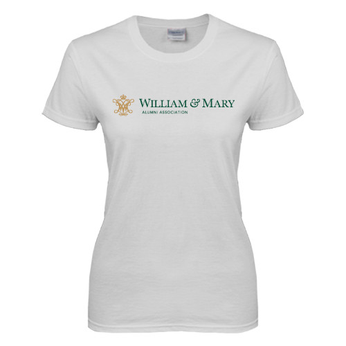  Womens White Short Sleeve Tee - Alumni Association Flat