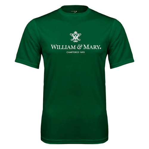  Dark Green Performance Tee - Chartered Logo