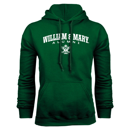  Dark Green Fleece Hood - Arched Collegiate William & Mary Alumni