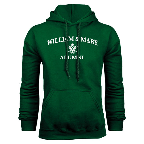  Dark Green Fleece Hood - Arched Academic William & Mary Alumni