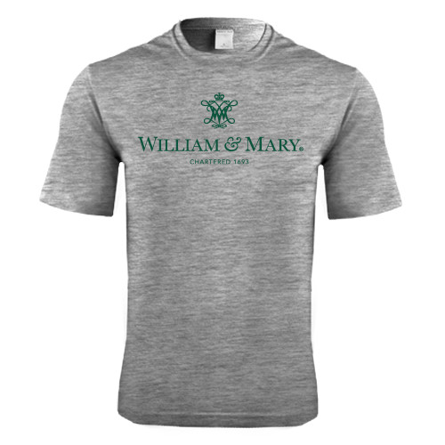  Grey Heather Performance Contender Tee - Chartered Logo