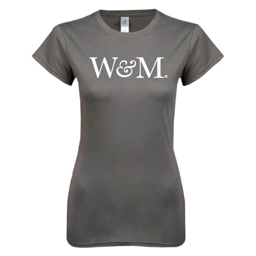  Next Level Womens Charcoal Boyfriend Tee - W&M