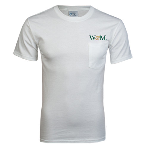  White T-Shirt w/Pocket - W&M