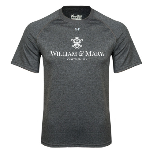  Under Armour Carbon Heather Tech Tee - Chartered Logo