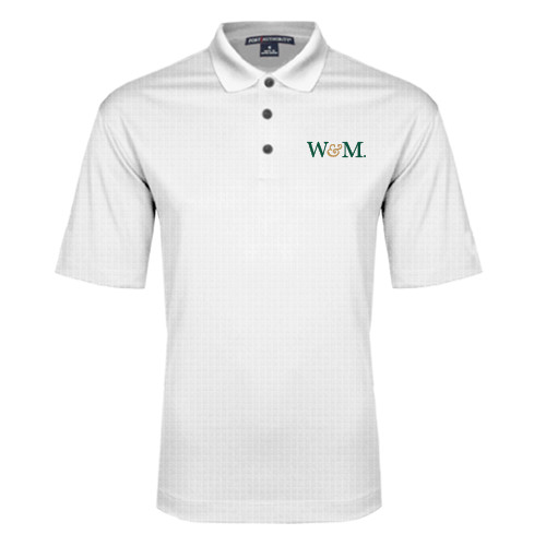  White Performance Fine Jacquard Polo - W&M