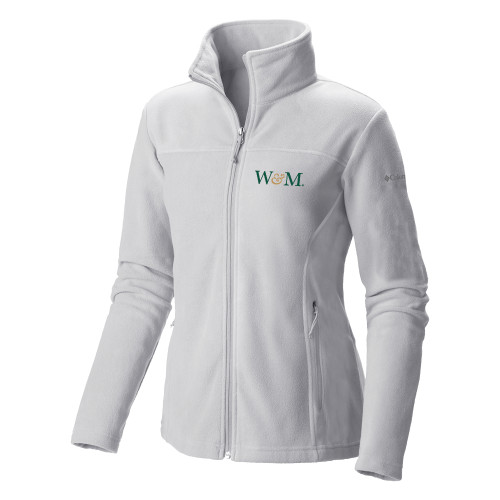  Columbia Womens Full Zip White Fleece Jacket - W&M