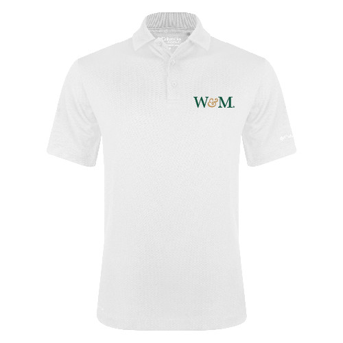  Columbia White Omni Wick Drive Polo - W&M