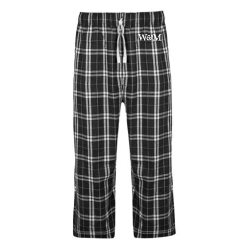  Black/Grey Flannel Pajama Pant - W&M