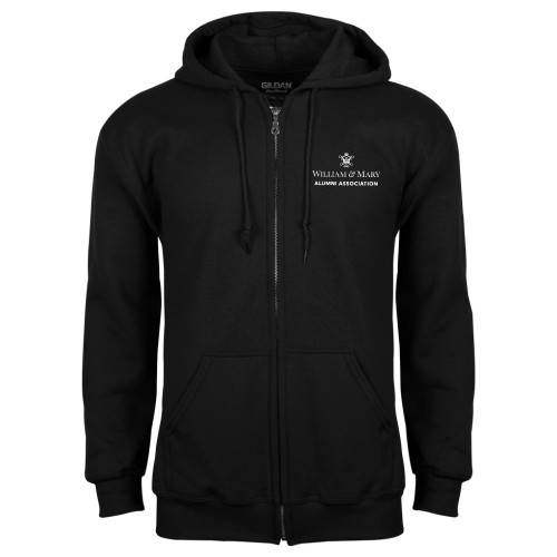  Black Fleece Full Zip Hoodie - Alumni Association Stacked