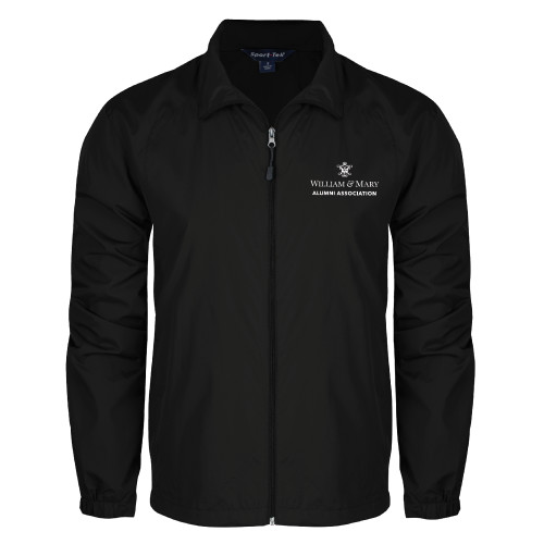  Black Full Zip Wind Jacket - Alumni Association Stacked
