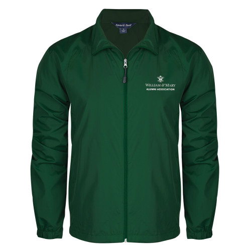  Dark Green Full Zip Wind Jacket - Alumni Association Stacked