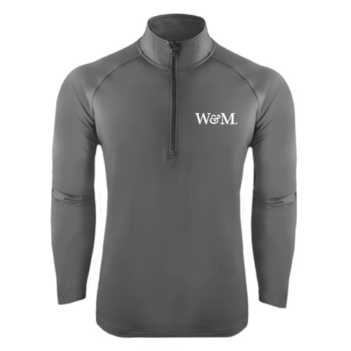  Sport Tek Charcoal Sport Wick Stretch 1/2 Zip Pullover - W&M