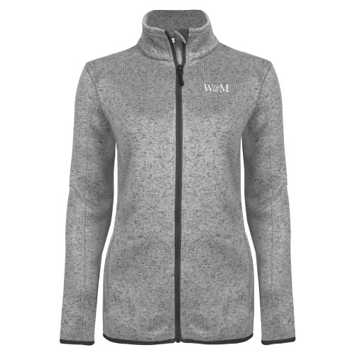  Womens Grey Heather Fleece Jacket - W&M