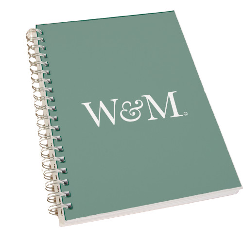  Clear 7 x 10 Spiral Journal Notebook - W&M