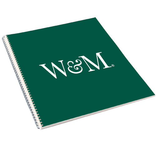  College Spiral Notebook w/Clear Coil - W&M