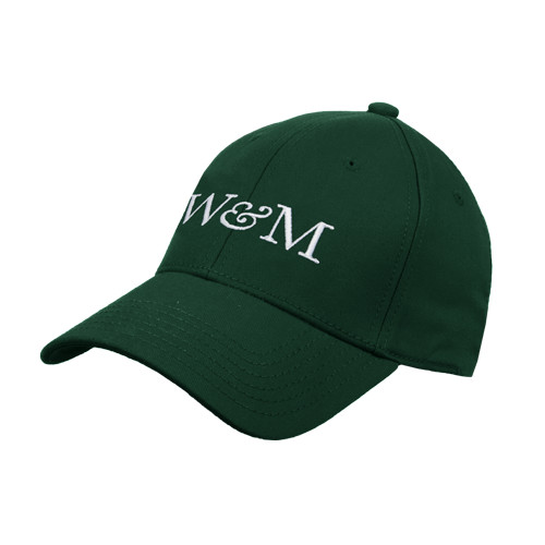 William & Mary Dark Green Structured Adjustable Pro Style Hat