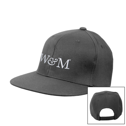  Charcoal Flat Bill Snapback Hat - W&M