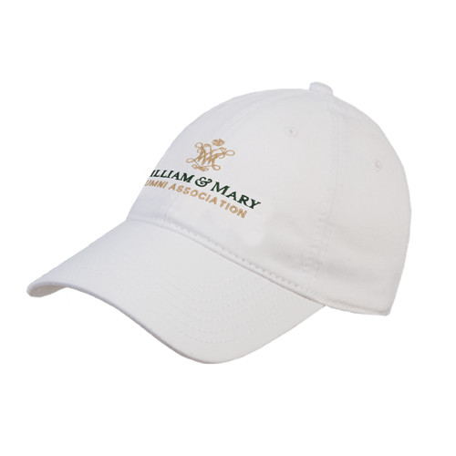  White Unstructured Adjustable Low Profile Hat - Alumni Association Stacked